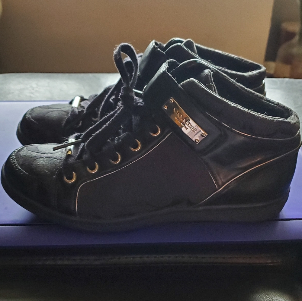 Black Coach Signature Zany Sneaker Shoe